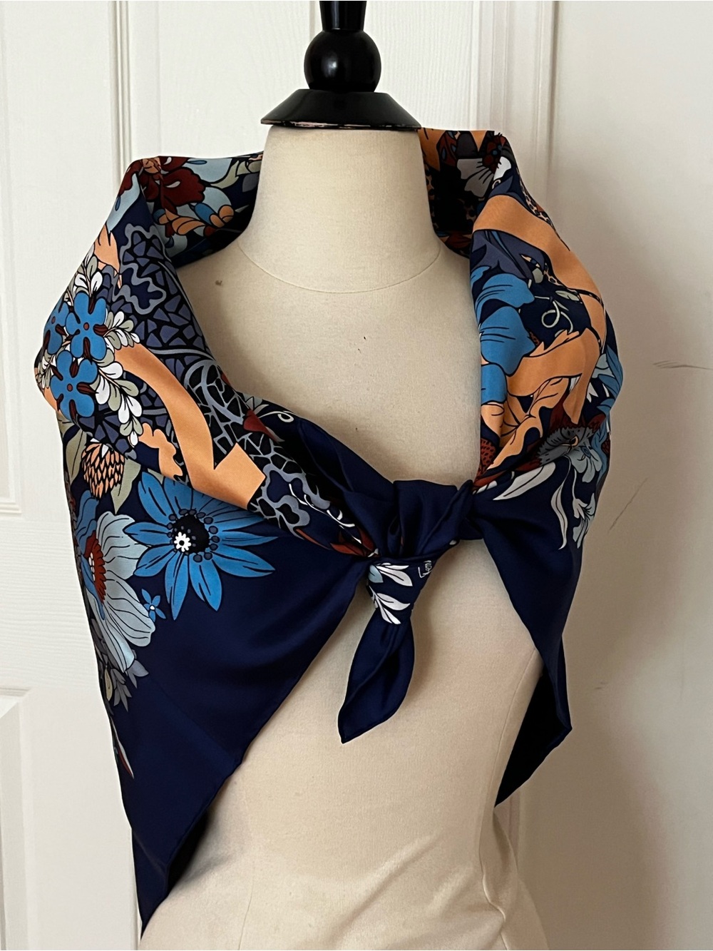 Salvatore Ferragamo Silk Floral Scarf NWT